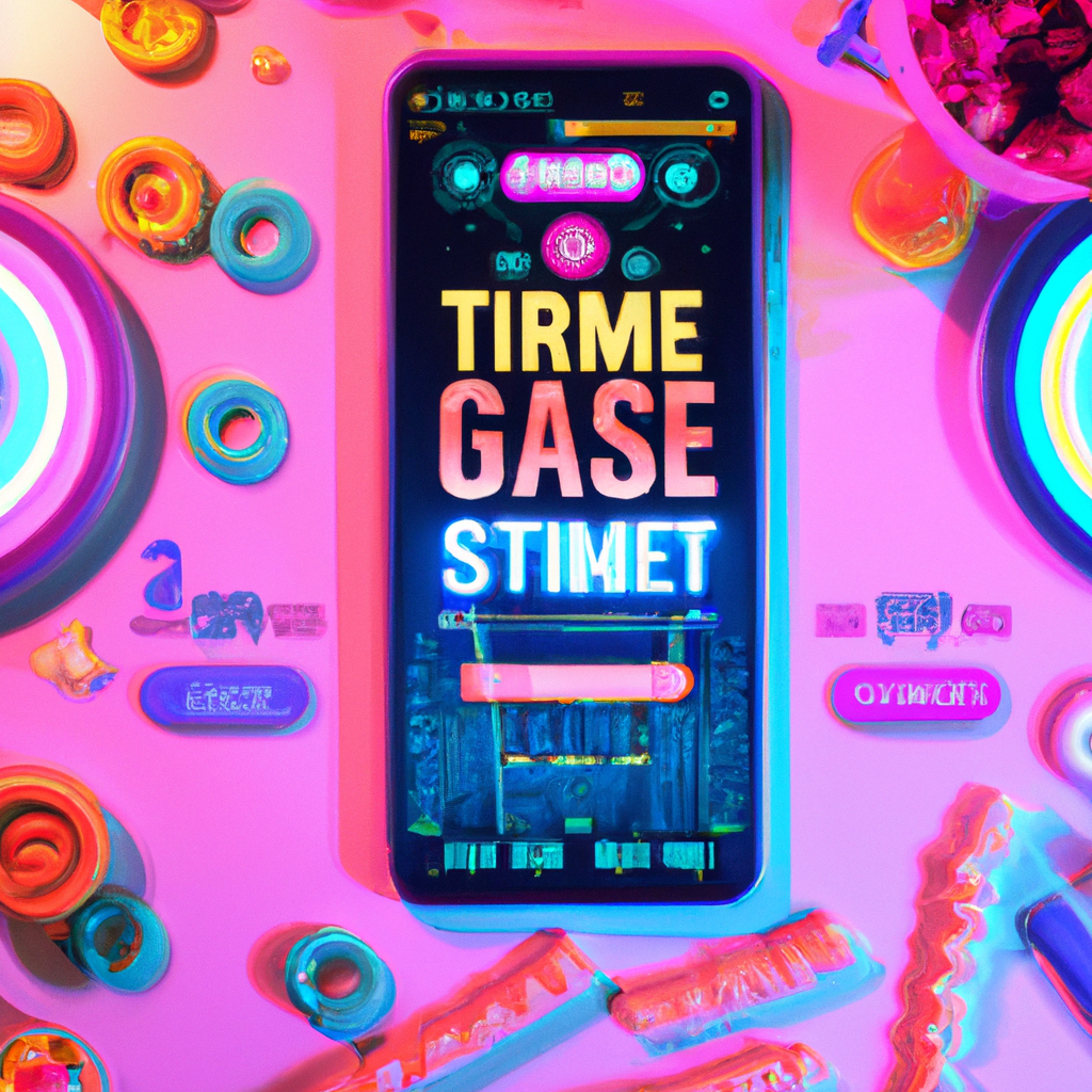 ArcadePulse hero collage showing neon HUD and players